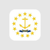Rhode eiland staat vlag. vector illustratie.
