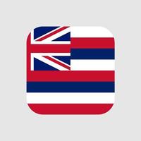 Hawaii staat vlag. vector illustratie.