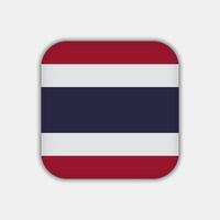 vlag van thailand, officiële kleuren. vectorillustratie. vector