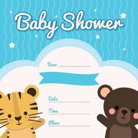 baby douche viering groet vector