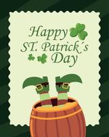 st patricks dag post postzegel vector