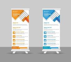 zakelijke roll-up banner staan sjabloonontwerp, moderne draagbare stands corporate roll-up banner lay-out, optrekken, vectorillustratie, zakelijke flyer, brochure, zakelijke banner vector