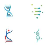 logo ontwerp sjabloon dna elementen. bio techniek, dna mensen, bio dna, dna spiralen. logos kan worden voor wetenschap, apotheek en medisch. vector