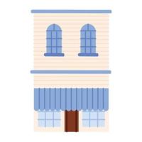 op te slaan gebouw voorkant facade vector