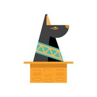 antiek Egyptische hond standbeeld vector