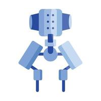 blauw robot met poten vector