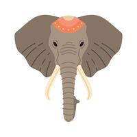 Indische olifant hoofd vector