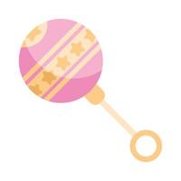 roze baby maracas vector