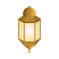 islamitische gouden lamp vector