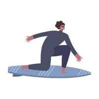 afro Mens surfing vector