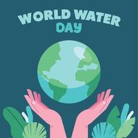 wereld water dag campagne vector
