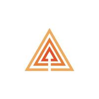 driehoek pijl lijn logo ontwerp vector