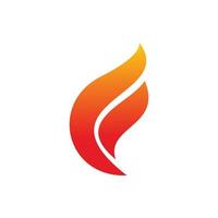 eerste brief f vlam logo ontwerp vector