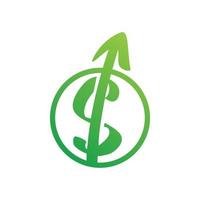 cirkel brief s dollar geld logo ontwerp vector