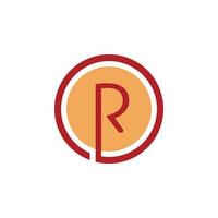 cirkel letter r logo ontwerp vector