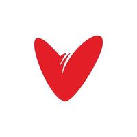 rood liefde kunst logo ontwerp vector