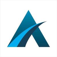 blauw driehoek modern kleur logo ontwerp vector