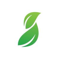 groen natuur blad brief s logo ontwerp vector