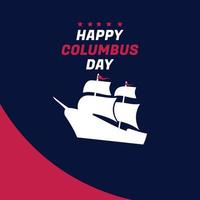 Columbus dag groet kaart of achtergrond vector