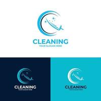 schoonmaak schoon onderhoud logo. creatief schoonmaak logo sjabloon ontwerp. vector