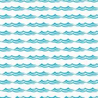 zee en oceaan blauw golven naadloos patroon vector