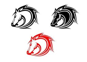 paarden tatoeëren karakter vector