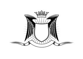 heraldiek schild ontwerp vector