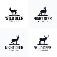 wild hert met logo ontwerp vector
