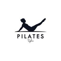 pilates yoga logo identiteit ontwerp vector