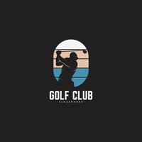 golf speler logo ontwerp sjabloon vector