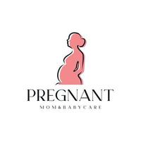 zwanger vrouw logo vector ontwerp