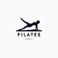 pilates yoga logo identiteit ontwerp vector