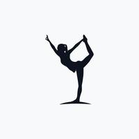 geschiktheid gymnastiek- logo silhouet sportvrouw vector