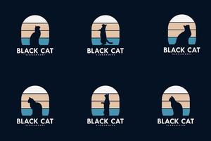 reeks van kat logo ontwerp vector