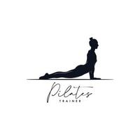 pilates yoga logo identiteit ontwerp vector