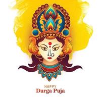 gelukkig durga puja en navratri viering vakantie kaart achtergrond vector