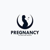 zwangerschap logo ontwerp vector sjabloon