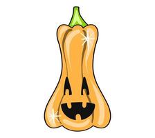 vector grappig eng halloween pompoen icoon.