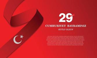 29 ekim Turks nationaal dag banier concept vector