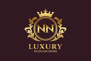 eerste nn brief Koninklijk luxe logo sjabloon in vector kunst voor luxueus branding projecten en andere vector illustratie.