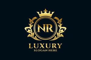 eerste nr brief Koninklijk luxe logo sjabloon in vector kunst voor luxueus branding projecten en andere vector illustratie.