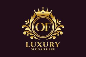 eerste van brief Koninklijk luxe logo sjabloon in vector kunst voor luxueus branding projecten en andere vector illustratie.