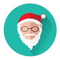 modern vlak icoon van de kerstman claus hoofd vector