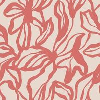 vector abstract bloem en blad borstel artwork naadloos herhaling patroon
