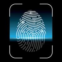 biometrisch vingerafdruk scannen . vector