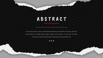 abstract zwart papier gescheurd kader in wit achtergrond vector