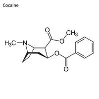 skelet- formule van cocaïne vector