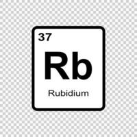 chemisch element rubidium . vector illustratie