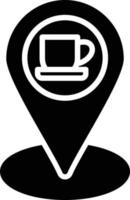 koffie winkel glyph icoon vector