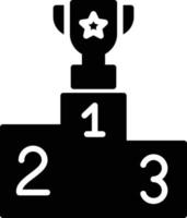 podium glyph icoon vector